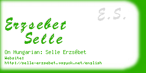erzsebet selle business card